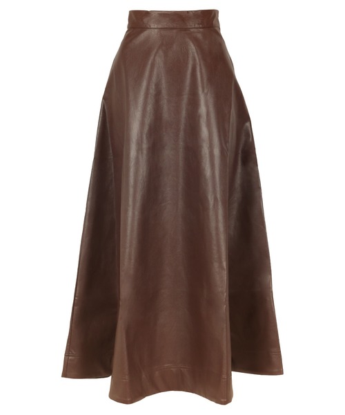 KOBE LETTUCE（コウベレタス）の「フェイクレザーフレアスカート（スカート・レディース・ブラック/ブラウン・M）」の11枚目の写真