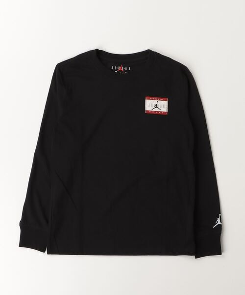 JORDAN BRAND（ジョーダンブランド）の「ジョーダン  JDB AJB LABEL LS-TEE（Tシャツ/カットソー・キッズ・ブラック/アイボリー・130cm/140cm/150cm/160cm）」の2枚目の写真