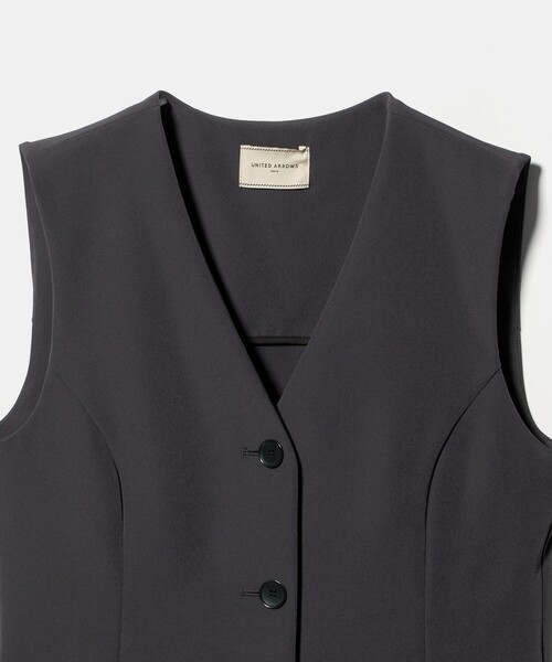 UNITED ARROWS（ユナイテッドアローズ）の「ダブルクロス ベスト -ウォッシャブル-（ベスト・レディース・ブラック/ダークグレー・FREE）」の14枚目の写真