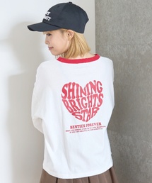 バイカラー」に該当するTシャツ/カットソー（レッド/赤色系