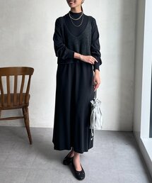 ビスチェニット×ニットワンピース