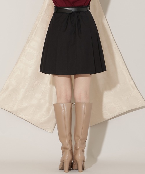 WILLSELECTION（ウィルセレクション）の「ベルト付きプリーツミニスカート（スカート・レディース・ブラック/グレー系その他/ブラウン系その他・FREE）」の8枚目の写真