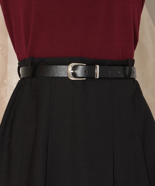 WILLSELECTION（ウィルセレクション）の「ベルト付きプリーツミニスカート（スカート・レディース・ブラック/グレー系その他/ブラウン系その他・FREE）」の9枚目の写真