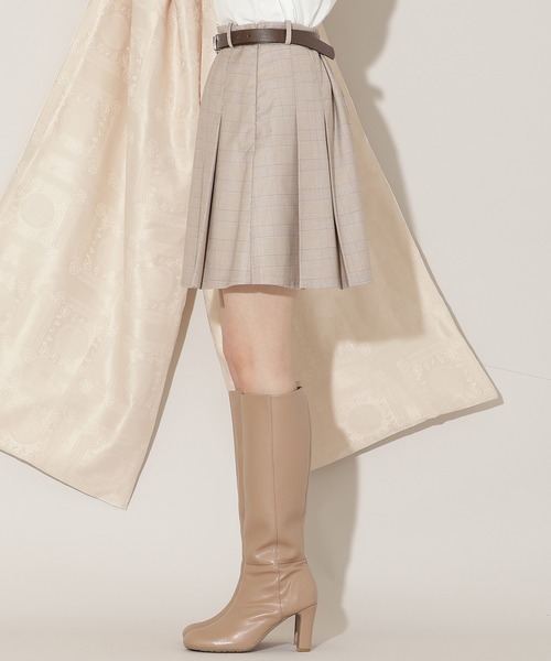 WILLSELECTION（ウィルセレクション）の「ベルト付きプリーツミニスカート（スカート・レディース・ブラック/グレー系その他/ブラウン系その他・FREE）」の19枚目の写真