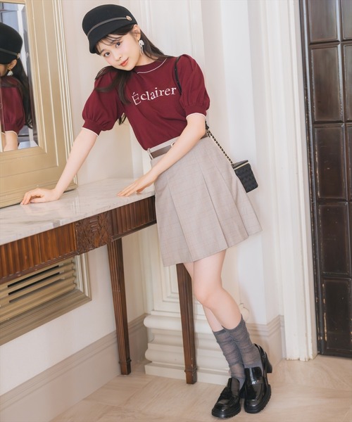 WILLSELECTION（ウィルセレクション）の「ベルト付きプリーツミニスカート（スカート・レディース・ブラック/グレー系その他/ブラウン系その他・FREE）」の5枚目の写真