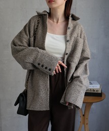 sakishimatokyo(サキシマトーキョー)のループツイード ビックカフスシャツ/軽アウター(その他トップス)