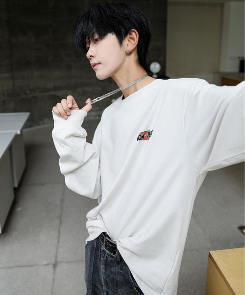Tom&Jerry(トムアンドジェリー)の「【neos】ルーズシルエット TOM&JERRY トムとジェリー ピグメント風 プリント ロングスリーブ Tシャツ(Tシャツ/カットソー・メンズ・ブラック系1/ホワイト系2/ホワイト系1/ブラック系2・MEDIUM/X-LARGE/LARGE)」の22枚目の写真