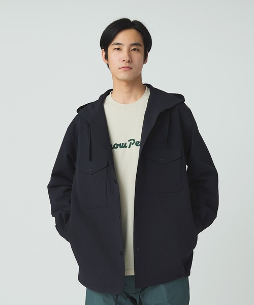 Snow Peak(スノーピーク)の「Snow Peak / Easy Cloth Hooded Shirt イージークロスフード付き シャツ(シャツ/ブラウス・メンズ・オリーブ/ダークネイビー・M/L)」の2枚目の写真