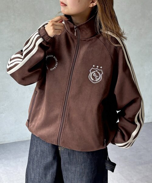 CPCM(シーピーシーエム)の「フェイクスエードトラックジャケット(ブルゾン・レディース・アイボリー/チャコールグレー/ブラウン/グリーン・MEDIUM/LARGE)」の3枚目の写真