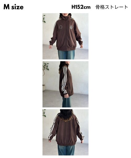 CPCM(シーピーシーエム)の「フェイクスエードトラックジャケット(ブルゾン・レディース・アイボリー/チャコールグレー/ブラウン/グリーン・MEDIUM/LARGE)」の10枚目の写真