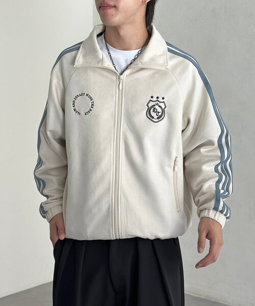 CPCM(シーピーシーエム)の「フェイクスエードトラックジャケット(ブルゾン・レディース・アイボリー/チャコールグレー/ブラウン/グリーン・MEDIUM/LARGE)」の15枚目の写真