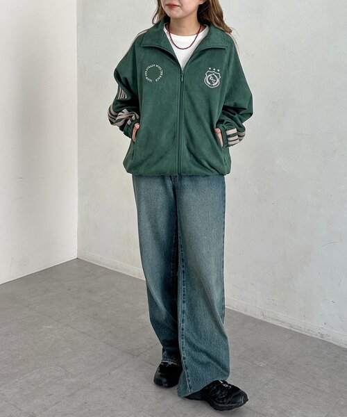 CPCM(シーピーシーエム)の「フェイクスエードトラックジャケット(ブルゾン・レディース・アイボリー/チャコールグレー/ブラウン/グリーン・MEDIUM/LARGE)」の8枚目の写真