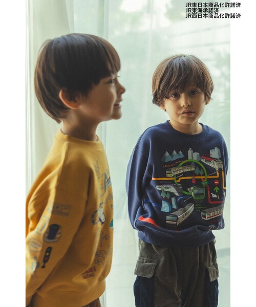 BEAMS mini(ビームスミニ)の「JR 在来線 スウェット プルオーバー 2025FW(90~150cm)(スウェット・キッズ・ベージュ/ネイビー/ミント・90/140/130/120/110/100/150)」の5枚目の写真