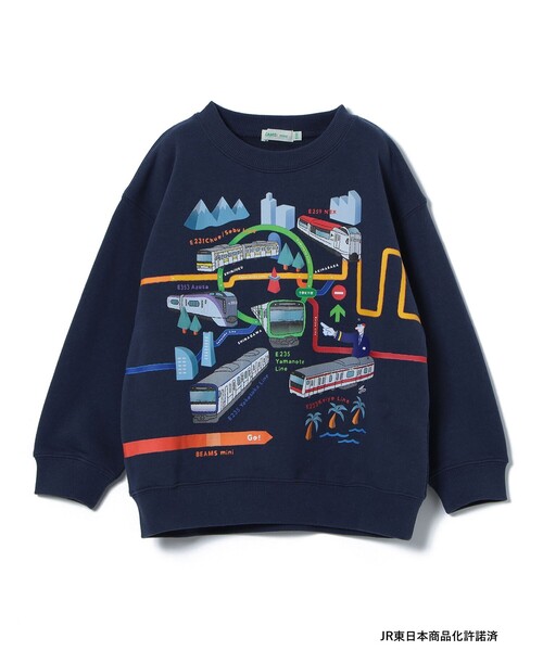 BEAMS mini(ビームスミニ)の「JR 在来線 スウェット プルオーバー 2025FW(90~150cm)(スウェット・キッズ・ベージュ/ネイビー/ミント・90/140/130/120/110/100/150)」の10枚目の写真