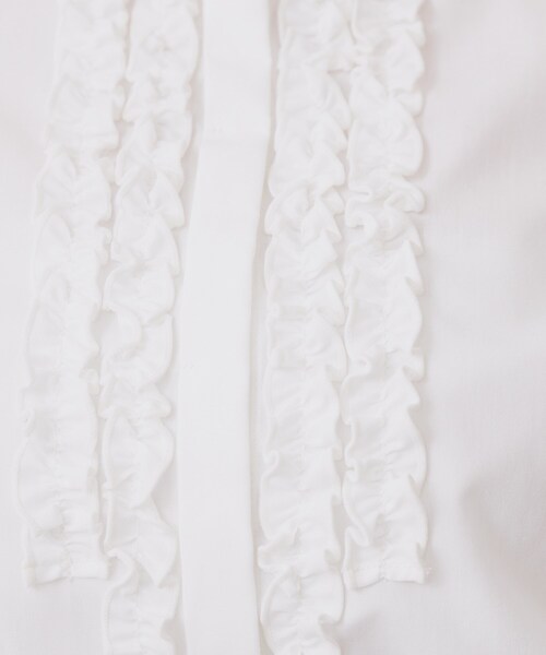 index(インデックス)の「バンドカラーフリルブラウス【洗濯機OK/イージーアイロン/防シワ】(シャツ/ブラウス・レディース・ライトブルー/チャコール/オフホワイト・38/40/36/42)」の8枚目の写真