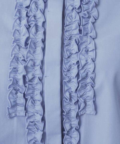 index(インデックス)の「バンドカラーフリルブラウス【洗濯機OK/イージーアイロン/防シワ】(シャツ/ブラウス・レディース・ライトブルー/チャコール/オフホワイト・38/40/36/42)」の19枚目の写真