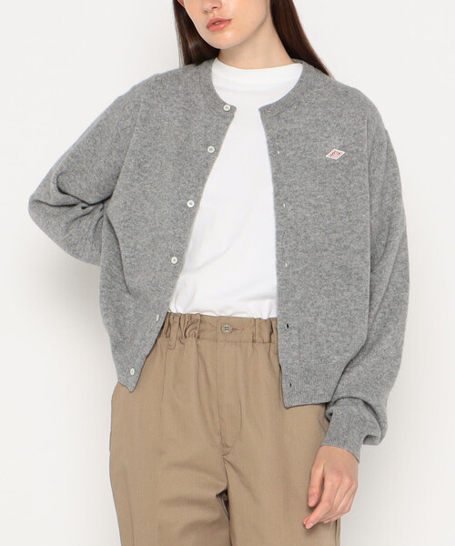 WOMEN'S LAMBSWOOL CREW NECK KNIT CARDIGAN（カーディガン/ボレロ