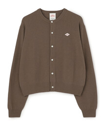 WOMEN'S LAMBSWOOL CREW NECK KNIT CARDIGAN