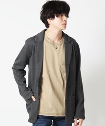 テーラードジャケット（グレー/灰色系・スウェット）ファッション通販