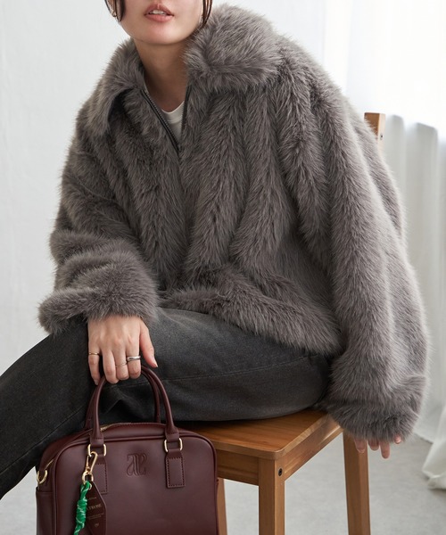 セール】シャギーファーショートコート（ブルゾン）｜VENCEEXCHANGE