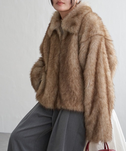 セール】シャギーファーショートコート（ブルゾン）｜VENCEEXCHANGE