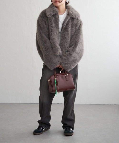 VENCEEXCHANGE(ヴァンスエクスチェンジ)の「シャギーファーショートコート(ブルゾン・レディース・ベージュ/グレー/グレー系その他・FREE)」の15枚目の写真