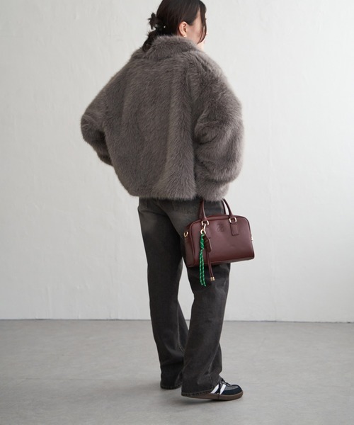 VENCEEXCHANGE(ヴァンスエクスチェンジ)の「シャギーファーショートコート(ブルゾン・レディース・ベージュ/グレー/グレー系その他・FREE)」の18枚目の写真