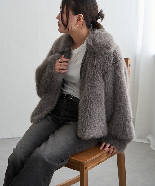 セール】シャギーファーショートコート（ブルゾン）｜VENCEEXCHANGE