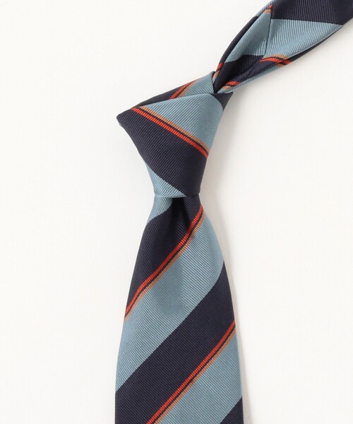 BEAMS F（ビームスエフ）の「TUDOR ROSES / シルク ストライプ ネクタイ（ネクタイ・メンズ・グレー/ライトブルー・ONE SIZE）」の3枚目の写真