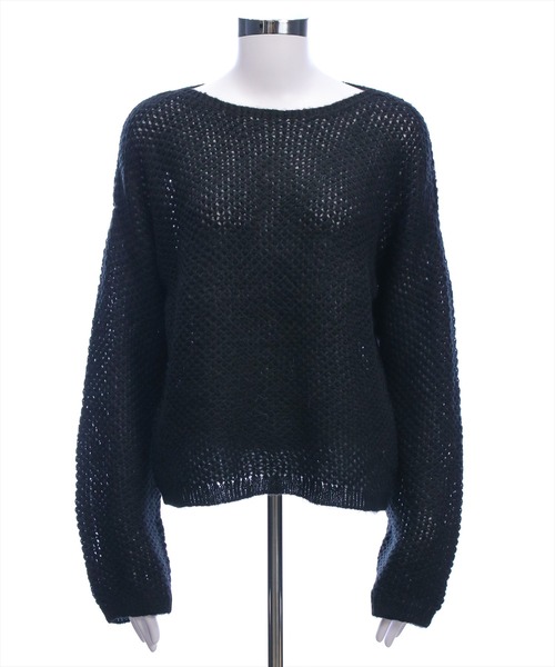 clear（クリア）の「メッシュオーバーニットトップス［大人 カジュアル 着回し力抜群］≪AW新作≫（ニット/セーター・レディース・グレー/ブラック/アイボリー/ベージュ・F）」の22枚目の写真