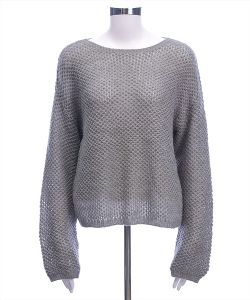 clear（クリア）の「メッシュオーバーニットトップス［大人 カジュアル 着回し力抜群］≪AW新作≫（ニット/セーター・レディース・グレー/ブラック/アイボリー/ベージュ・F）」の21枚目の写真