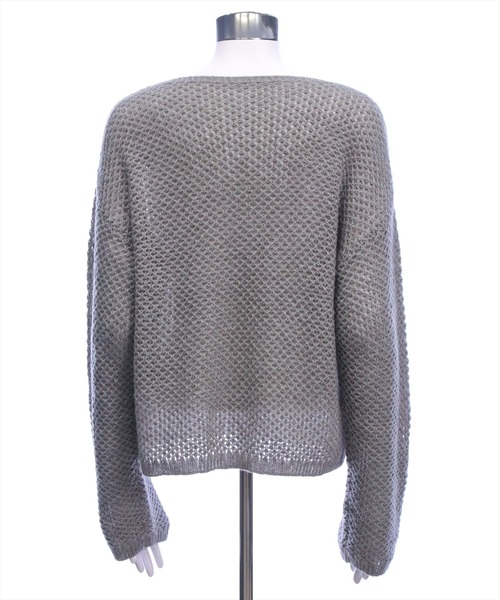 clear（クリア）の「メッシュオーバーニットトップス［大人 カジュアル 着回し力抜群］≪AW新作≫（ニット/セーター・レディース・グレー/ブラック/アイボリー/ベージュ・F）」の18枚目の写真