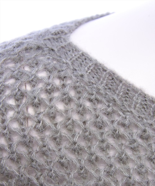 clear（クリア）の「メッシュオーバーニットトップス［大人 カジュアル 着回し力抜群］≪AW新作≫（ニット/セーター・レディース・グレー/ブラック/アイボリー/ベージュ・F）」の13枚目の写真