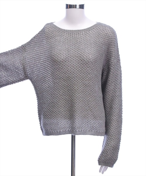 clear（クリア）の「メッシュオーバーニットトップス［大人 カジュアル 着回し力抜群］≪AW新作≫（ニット/セーター・レディース・グレー/ブラック/アイボリー/ベージュ・F）」の20枚目の写真