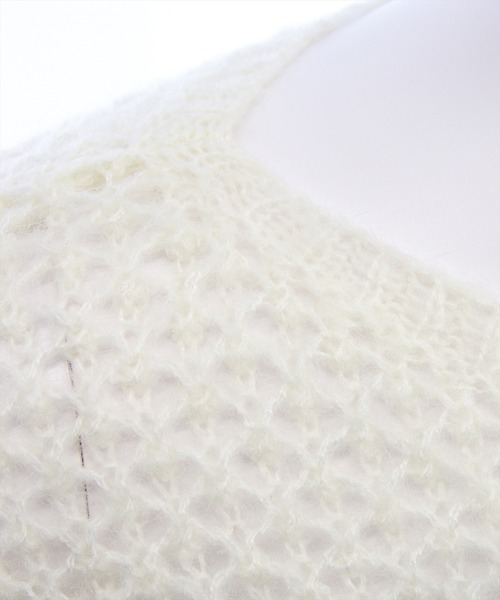 clear（クリア）の「メッシュオーバーニットトップス［大人 カジュアル 着回し力抜群］≪AW新作≫（ニット/セーター・レディース・グレー/ブラック/アイボリー/ベージュ・F）」の11枚目の写真