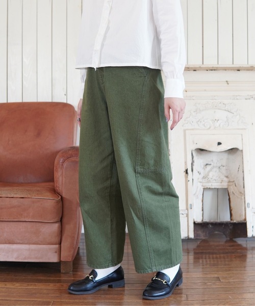 ZOZOMARKET(ゾゾマーケット)の「切替バレルカラーデニム-ZOZOMARKET by ハヤシアンナ(デニムパンツ・レディース・グリーン・マルチサイズ)」の2枚目の写真