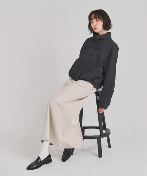 FMiBL(ファミル)の「ツイルロングスカート(スカート・レディース・ベージュ/アイボリー/ブラック・SMALL/MEDIUM)」の10枚目の写真
