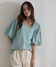 コットンパフスリーブTシャツ