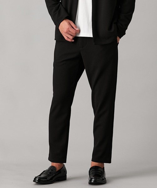 nissen（ニッセン）の「カットソーセットアップスーツ（ノーカラージャケット＋イージーパンツ）　(S～3Lサイズ)（セットアップ・メンズ・ネイビー/ブラック・S/M/L/LL/3L）」の6枚目の写真