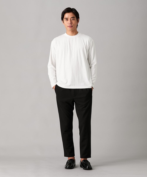 nissen（ニッセン）の「カットソーセットアップスーツ（ノーカラージャケット＋イージーパンツ）　(S～3Lサイズ)（セットアップ・メンズ・ネイビー/ブラック・S/M/L/LL/3L）」の7枚目の写真