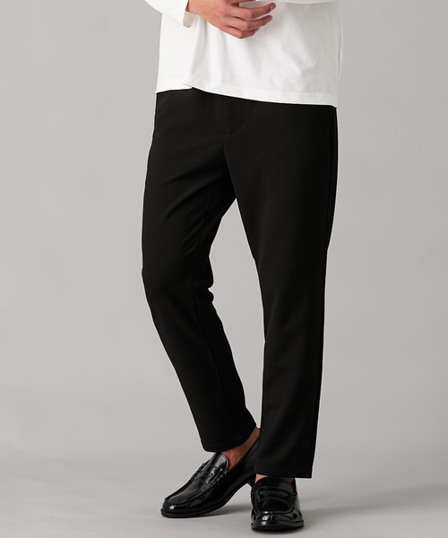 nissen（ニッセン）の「カットソーセットアップスーツ（ノーカラージャケット＋イージーパンツ）　(S～3Lサイズ)（セットアップ・メンズ・ネイビー/ブラック・S/M/L/LL/3L）」の8枚目の写真