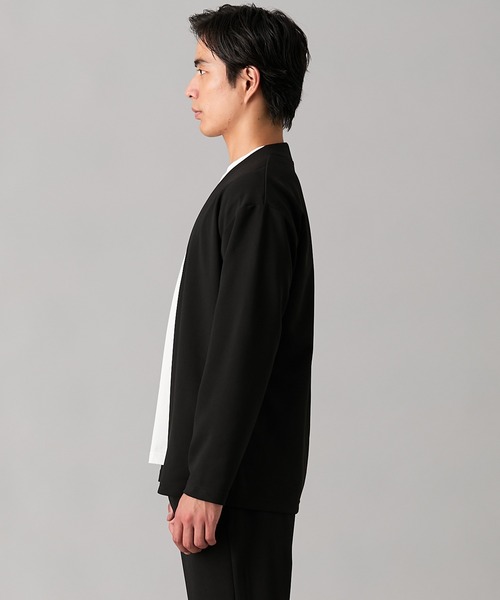 nissen（ニッセン）の「カットソーセットアップスーツ（ノーカラージャケット＋イージーパンツ）　(S～3Lサイズ)（セットアップ・メンズ・ネイビー/ブラック・S/M/L/LL/3L）」の15枚目の写真