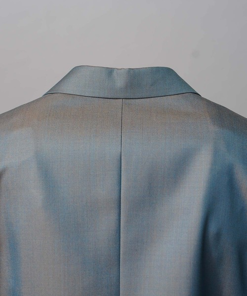 MAISON SPECIAL(メゾンスペシャル)の「《UNISEX》4 Colors Chambray Washable Wool Peaked Lapel Double Breasted Jacket/4色シャンブレーウォッシャブルウールピークドラペルダブルテーラードジャケット【MAISON SPECIAL/メゾンスペシャル】(テーラードジャケット・メンズ・ホワイト/チャコールグレー/ブラック/グレー/ダークブルー・1/2/0)」の7枚目の写真