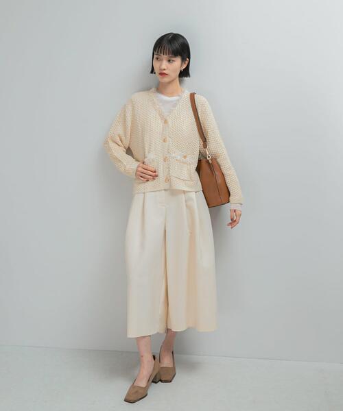 45R コットンツイード ボレロカーディガン 45R コットンツィードのボレロカーディガン