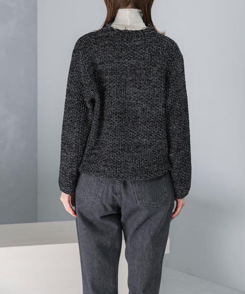 URBAN RESEARCH ROSSO WOMEN（アーバンリサーチ　ロッソ）の「ツイードVネックカーディガン（カーディガン/ボレロ・レディース・ブラック/オフホワイト・FREE）」の16枚目の写真