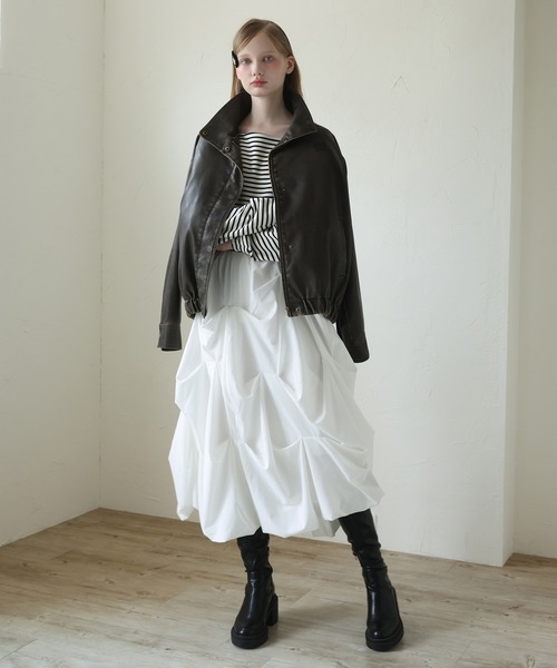 Seemi. byNICECLAUP（ シーミーバイナイスクラップ）の「【Seemi.】デザインバルーンスカート（スカート・レディース・ブラック/ホワイト/ピンク・FREE）」の11枚目の写真