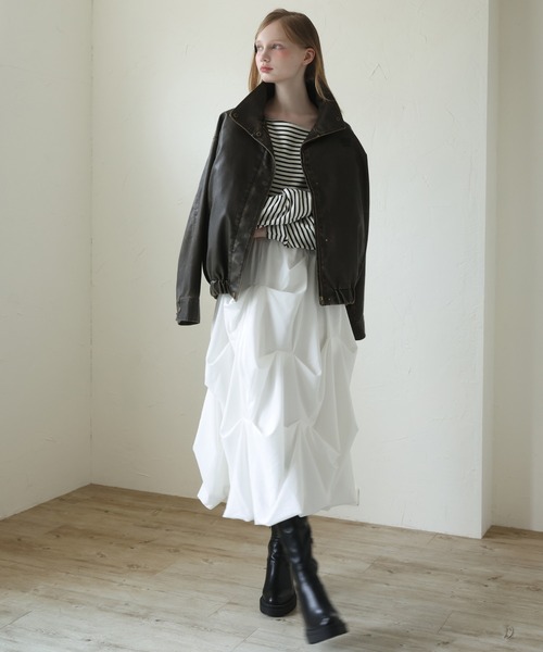 Seemi. byNICECLAUP（ シーミーバイナイスクラップ）の「【Seemi.】デザインバルーンスカート（スカート・レディース・ブラック/ホワイト/ピンク・FREE）」の12枚目の写真