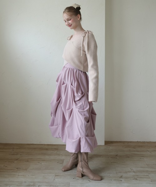 Seemi. byNICECLAUP（ シーミーバイナイスクラップ）の「【Seemi.】デザインバルーンスカート（スカート・レディース・ブラック/ホワイト/ピンク・FREE）」の14枚目の写真