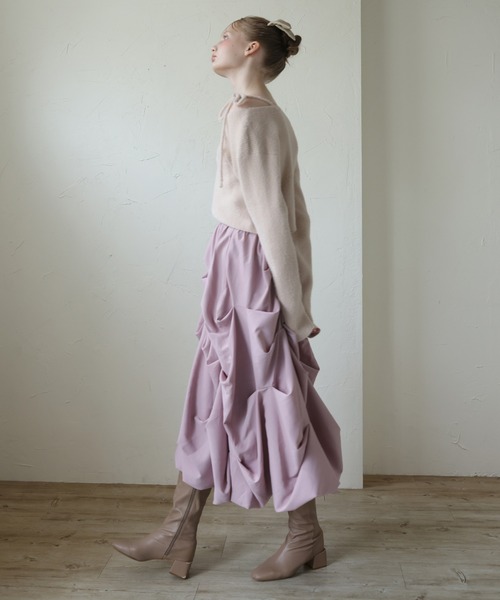 Seemi. byNICECLAUP（ シーミーバイナイスクラップ）の「【Seemi.】デザインバルーンスカート（スカート・レディース・ブラック/ホワイト/ピンク・FREE）」の15枚目の写真