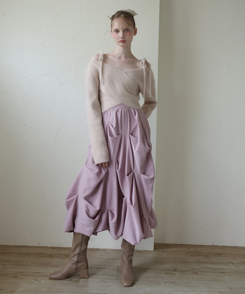 Seemi. byNICECLAUP（ シーミーバイナイスクラップ）の「【Seemi.】デザインバルーンスカート（スカート・レディース・ブラック/ホワイト/ピンク・FREE）」の16枚目の写真